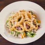 Deep Fried Calamari Rings And Salad Stock Photo