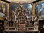 Interior View Of The Altar In The Church Of Notre Dame In Bordea Stock Photo