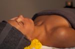 Facial Massage At Spa Salon Stock Photo