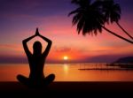 Girl Doing Yoga Stock Photo