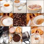 Selection Of Different Coffee Type On Collage Composition Stock Photo