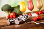 Cocktails With Fresh Fruits, Vitamin And Fitness Stock Photo