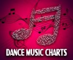 Dance Music Charts Means Hit Parade And Disco Stock Photo