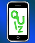 Quiz On Phone Means Test Quizzes Or Questions Online Stock Photo