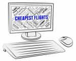 Cheapest Flights Represents Low Cost And Aircraft Stock Photo