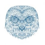 Snowy Owl Head Mandala Stock Photo