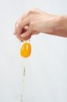 Pouring Egg White Background Stock Photo