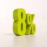 Percentage Sign, 8 Percent Stock Photo