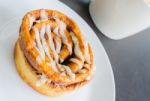 Cinnamon Roll Stock Photo