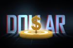 3d Rendering Usd Dollar Symbol  Stock Photo