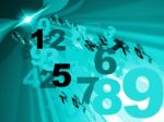 Background Numbers Shows Template Counting And Digits Stock Photo