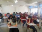 Blur School Or University Students Writing Answer Stock Photo