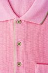 Close Up New Men's Pink Polo T-shirt Stock Photo