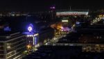 Night-time View Over The Skyline In Warsaw Stock Photo