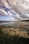 Main Beach On Stradbroke Island, Queensland Stock Photo