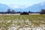 An Image Of Firewood House In Bavaria Germany Covered In Snow Stock Photo