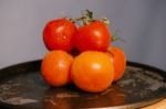 Red Ripe Fresh Tomatoes Stock Photo