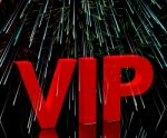 VIP Word With Fireworks Stock Photo