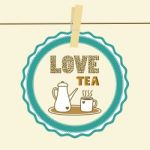 Love Tea Card Stock Photo
