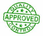 Quality Control Approved Stamp Stock Photo