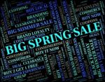 Big Spring Sale Showing Word Offer And Retail Stock Photo