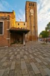 Venice Italy San Nicolo Dei Mendicoli Church Stock Photo