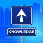 Knowledge Sign Represents Answer Inform And Pointing Stock Photo