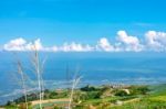 The Beauty Of The Sky When Light Hits The Clouds And Mountain Stock Photo