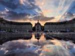 Miroir D'eau At Place De La Bourse In Bordeaux Stock Photo