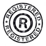 Registered Stamp Stock Photo