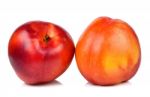 Nectarine Isolated On The White Background Stock Photo