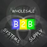 B2b On Blackboard Displays Online Business Or Transactions Stock Photo