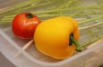 Fresh Bell Pepper And Tomatoes Stock Photo