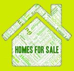 Homes For Sale Indicates Residence Selling And House Stock Photo