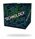 Technology Word Means Technologies Electronic And Words Stock Photo