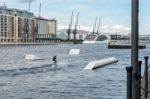 Wakeboarding At North Greenwich Stock Photo