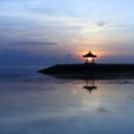 Sun Sitting On Gazebo Stock Photo