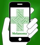 Melanoma Illness Means Poor Health And Afflictions Stock Photo