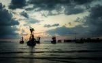 Many Fishing Boat In The Sea Stock Photo