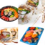 Japanese Sushi Collage Stock Photo