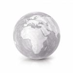 Cement Globe 3d Illustration Europe And Africa Map Stock Photo