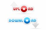 Download Upload Buttons Stock Photo