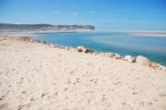 Beautiful Obidos Lagoon In Foz Do Arelho, Portugal Stock Photo