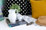 Jar, Coffee Cup And Books Stock Photo