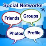 Social Networks Words Shows Blogging Blogs And Internet Stock Photo