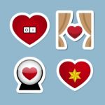 Love Icon Set Stock Photo