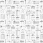 Pattern With Hand Drawn Gift Box Background Stock Photo