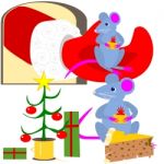 Christmas Mice  Stock Photo