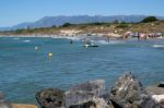 Cabo Pino, Andalucia/spain - July 2 : People Enjoying The Beach Stock Photo