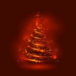 Shining Christmas Tree Stock Photo